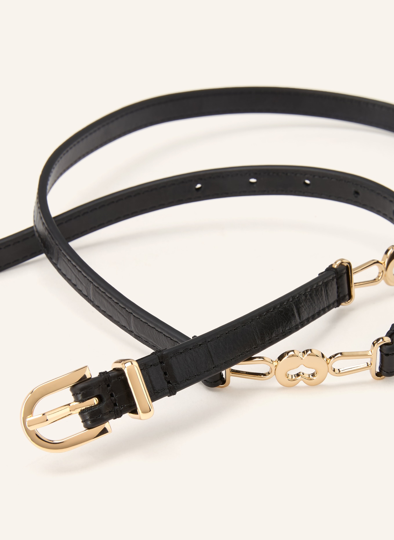 maje Ledergürtel: SCHWARZ / GOLD