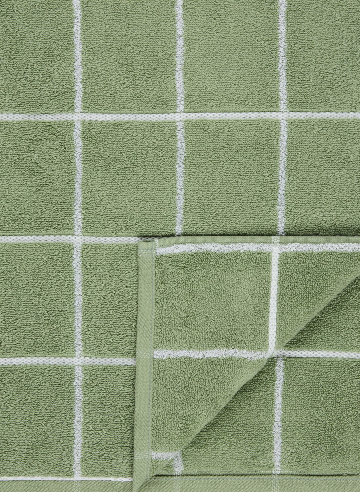 ROSS Handdoek: LICHTGROEN / WIT