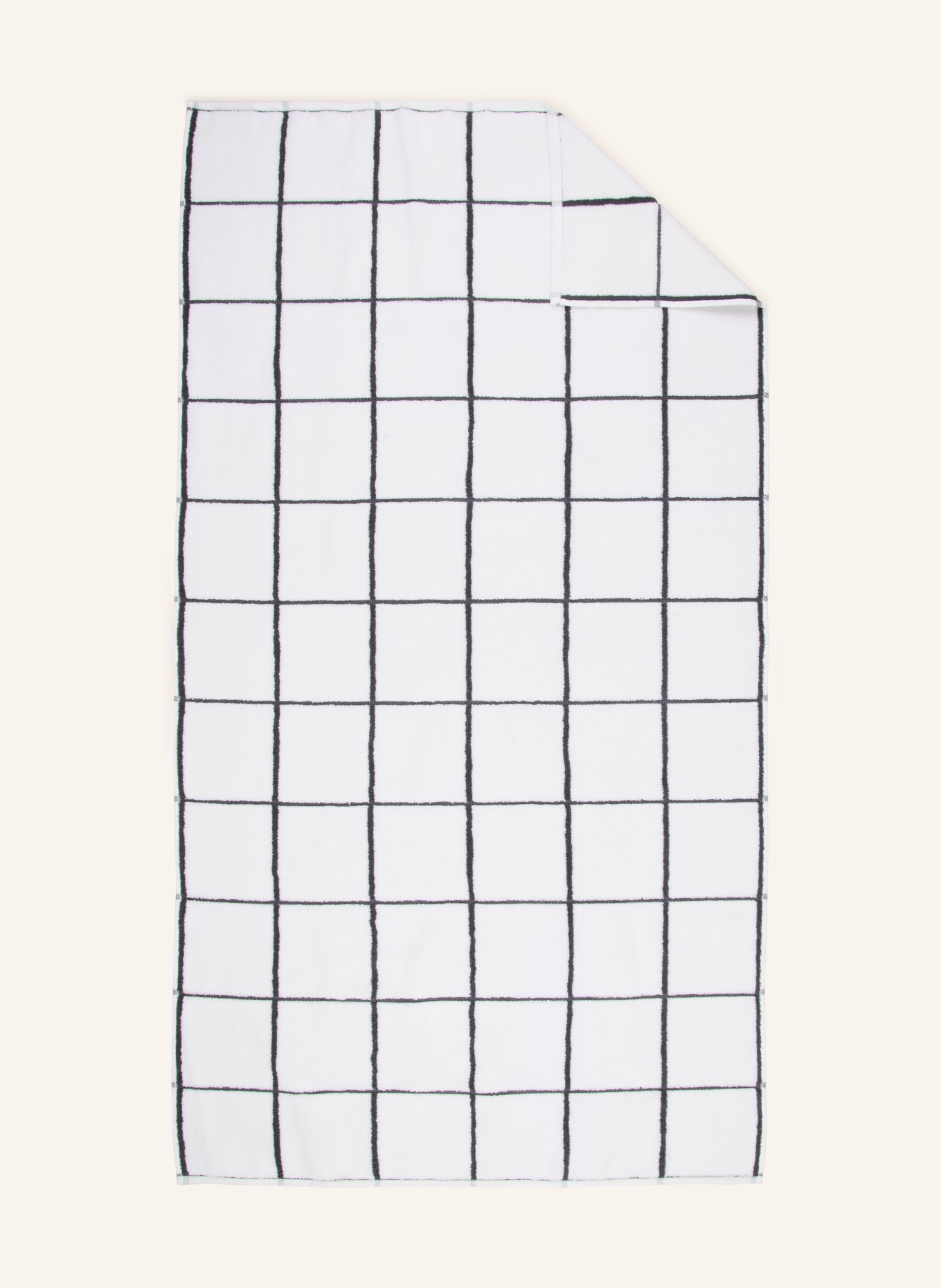 ROSS Douchehanddoek: WIT / ZWART