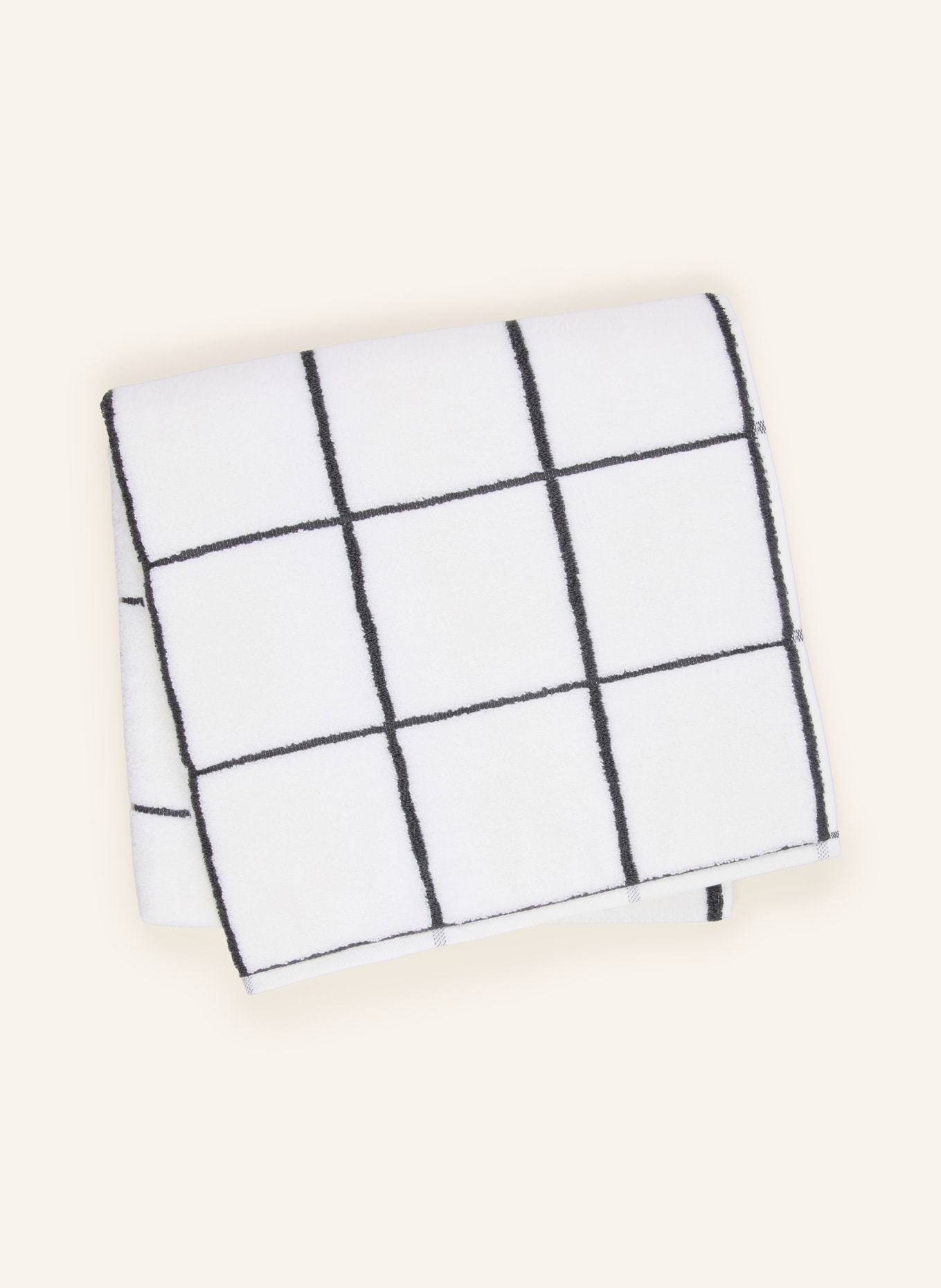 ROSS Douchehanddoek: WIT / ZWART