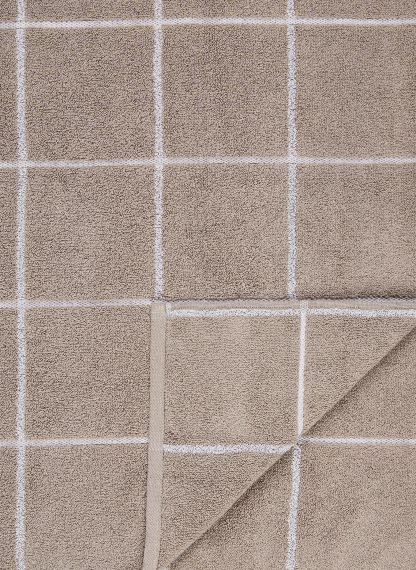 ROSS Douchehanddoek: GRIJS / WIT