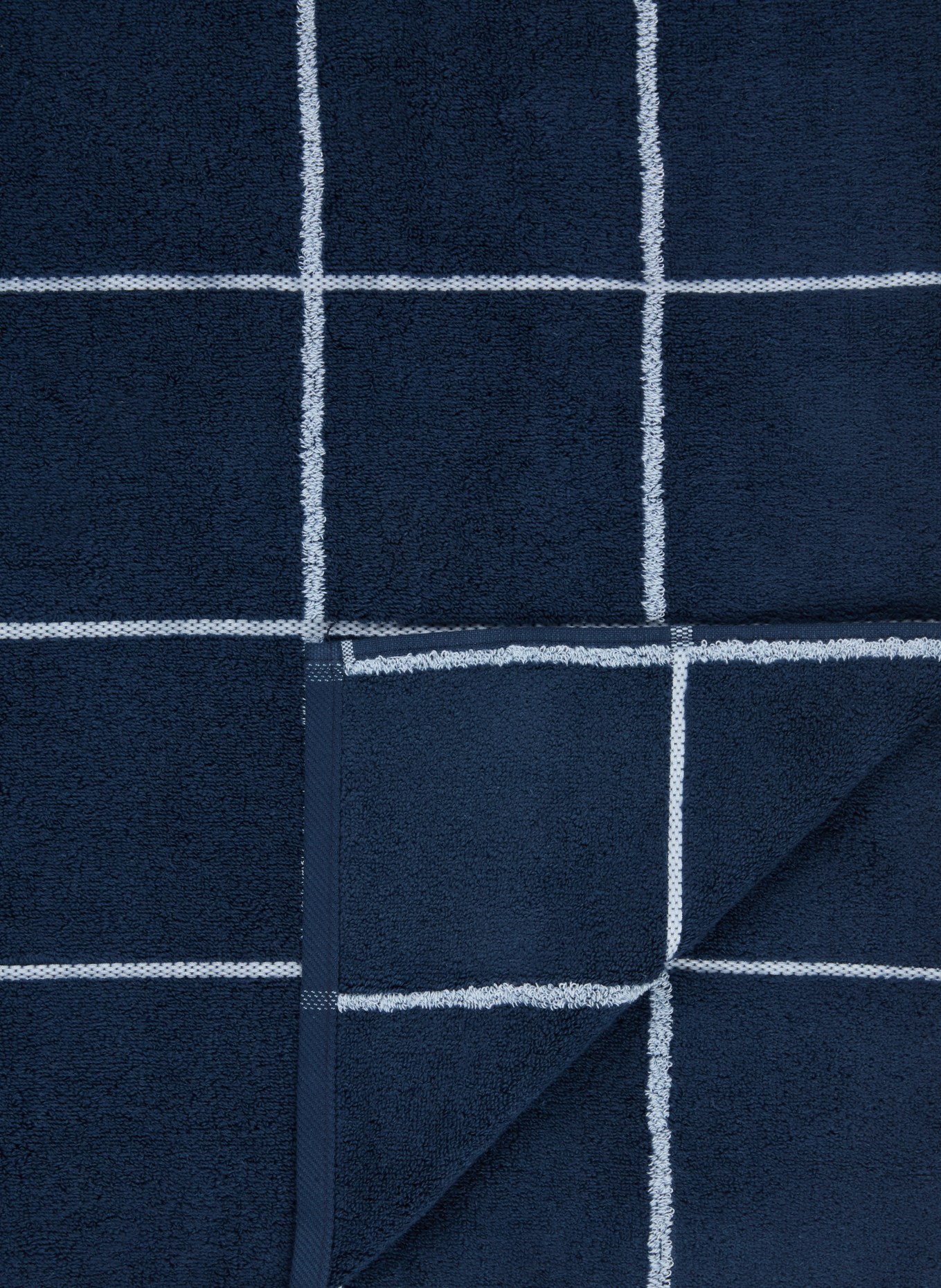 ROSS Douchehanddoek: DONKERBLAUW / LICHTBLAUW