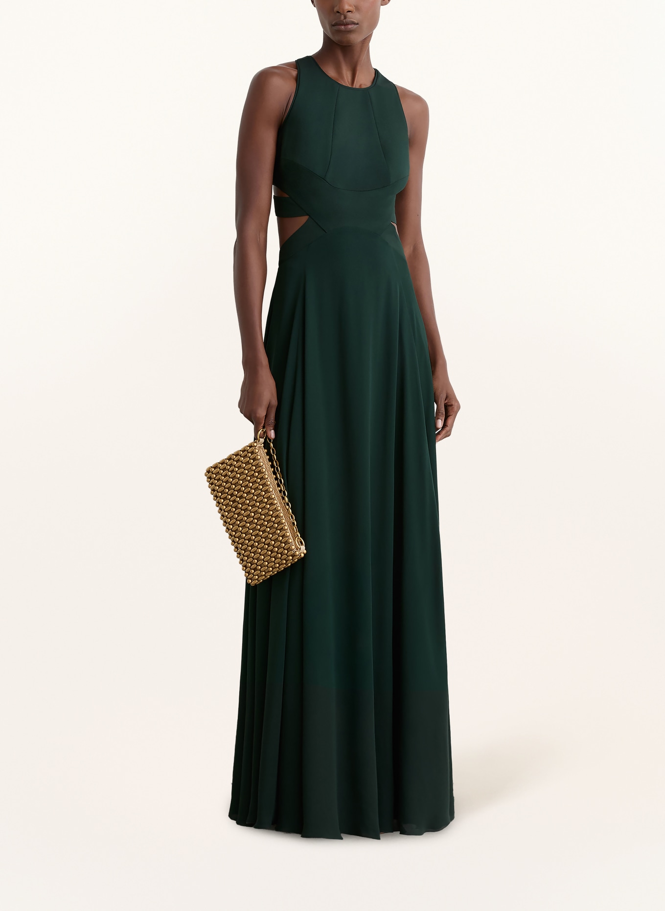 REISS Kleid PALOMA mit Cut-outs: DUNKELGRÜN