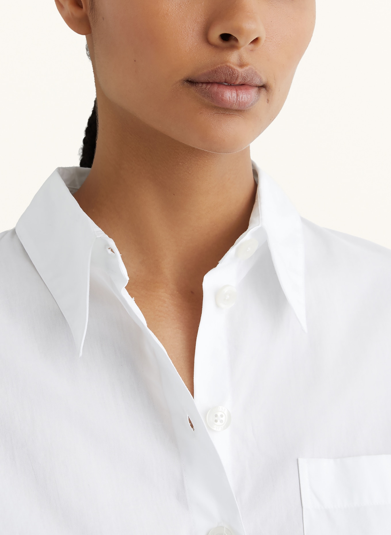 REISS Hemdbluse SOLENGE mit 3/4-Arm: WEISS