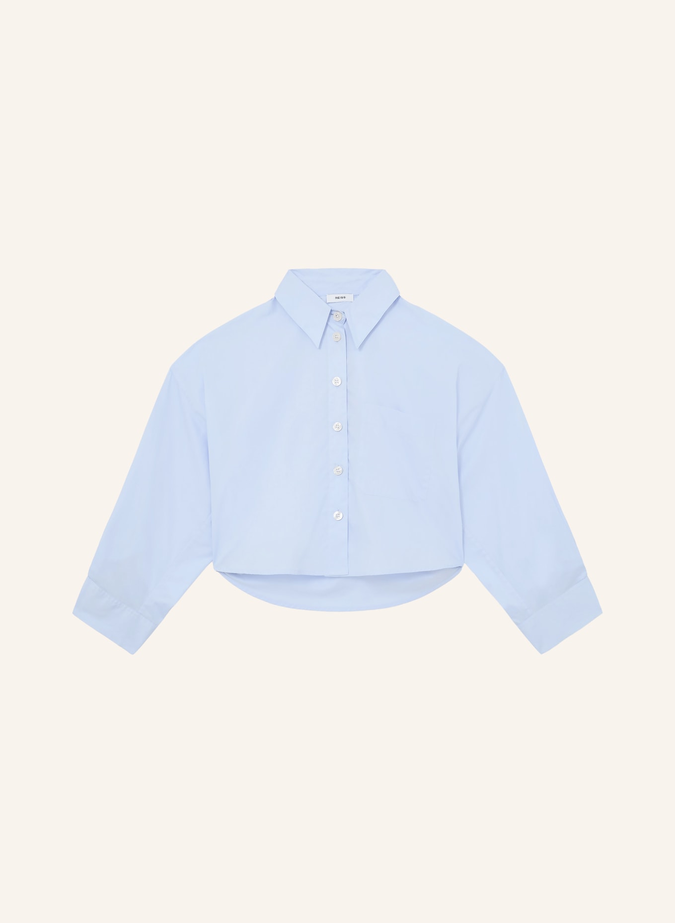 REISS Chemisier SOLENGE à manches 3/4: BLEU CLAIR