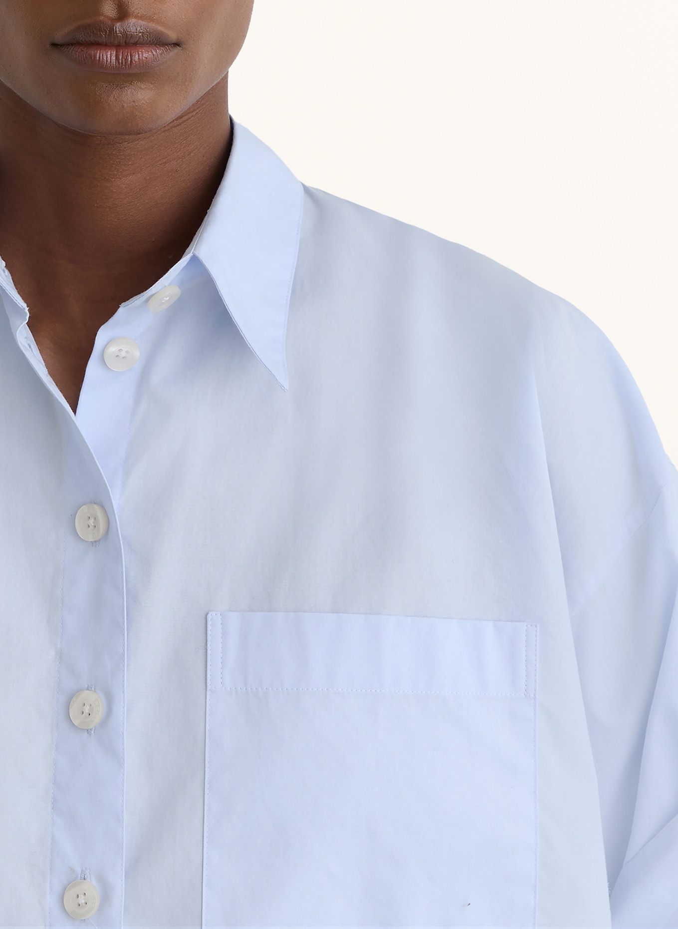 REISS Chemisier SOLENGE à manches 3/4: BLEU CLAIR