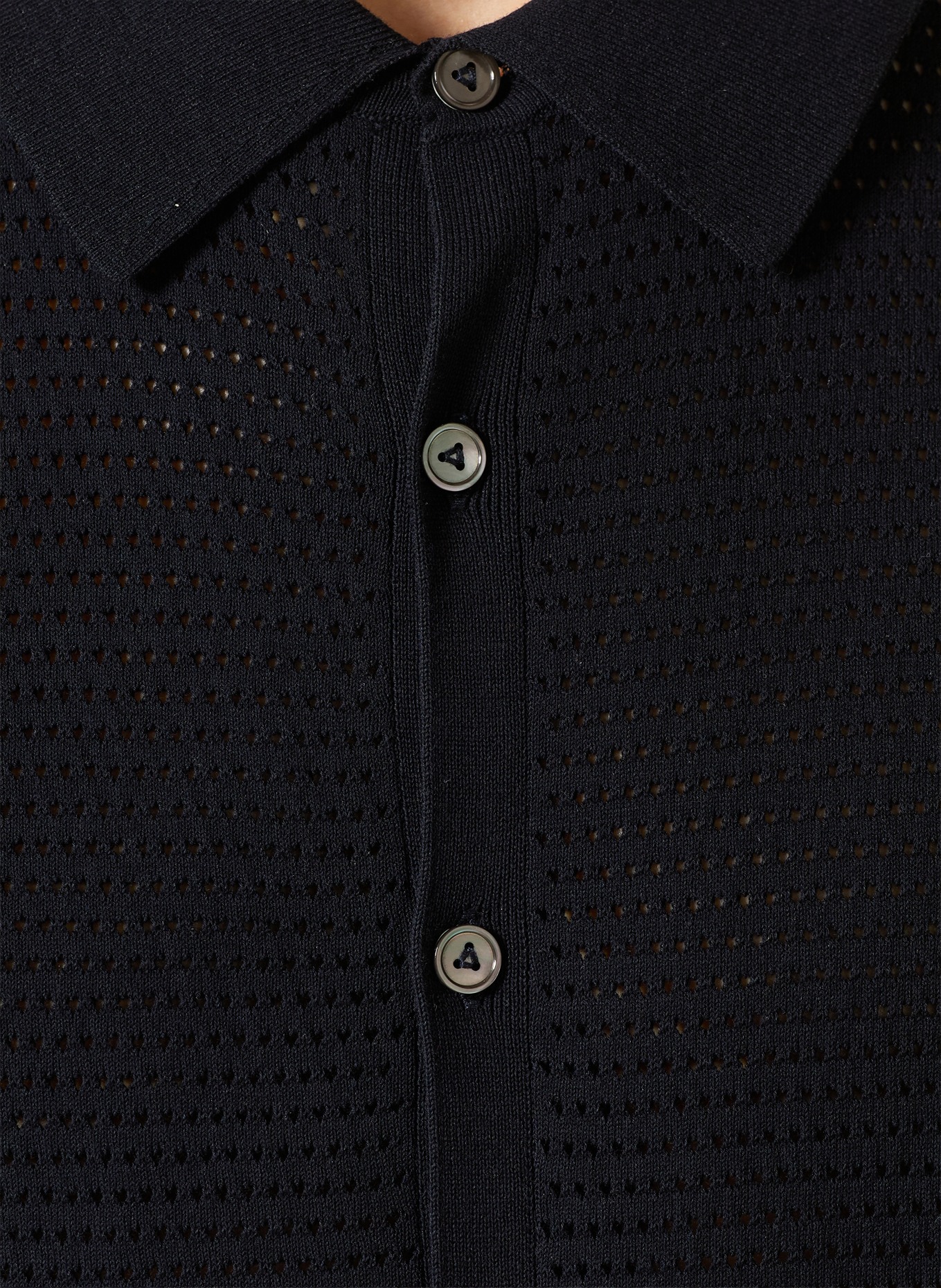 van Laack Gebreid overhemd VL-SAFINO-XX Regular Fit: DONKERBLAUW