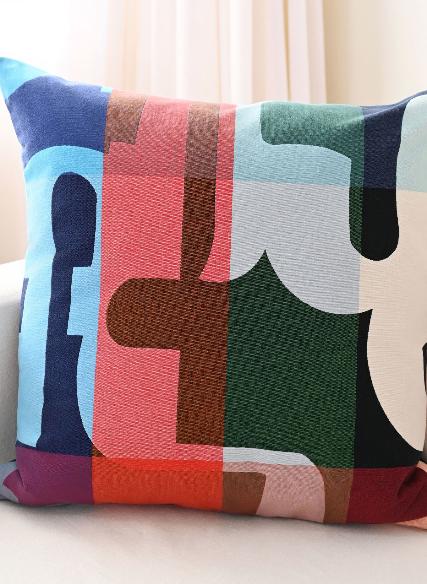 ROHLEDER Sierkussens: ROOD / GROEN / LICHTBLAUW