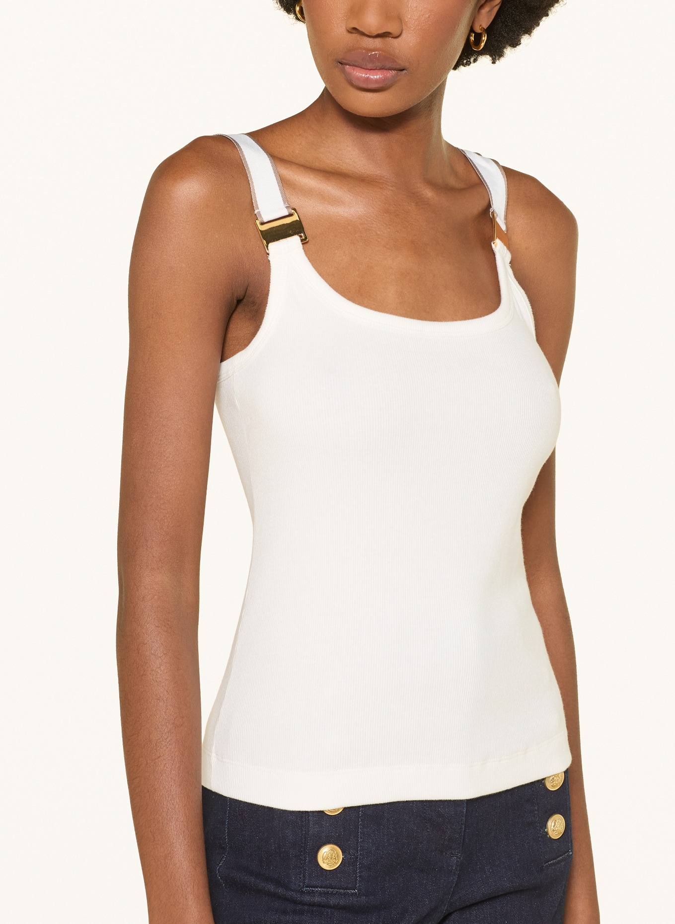 REISS Top VINNIE: BÍLÁ / ZLATÁ