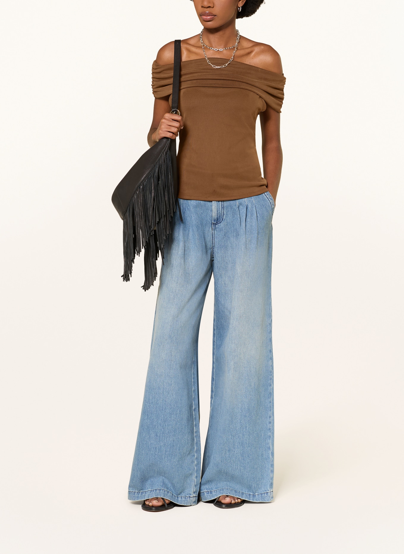 ba&sh Off-Shoulder-Top BENE: BRAUN