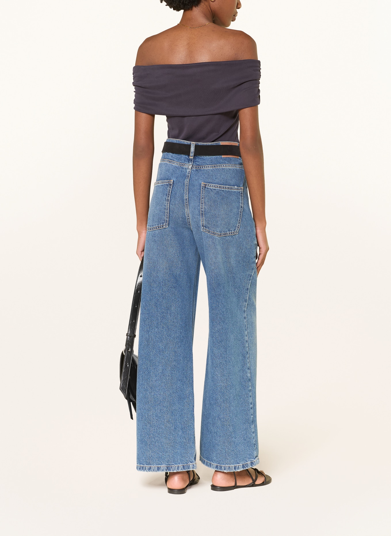 ba&sh Off-Shoulder-Top BENE: DUNKELBLAU