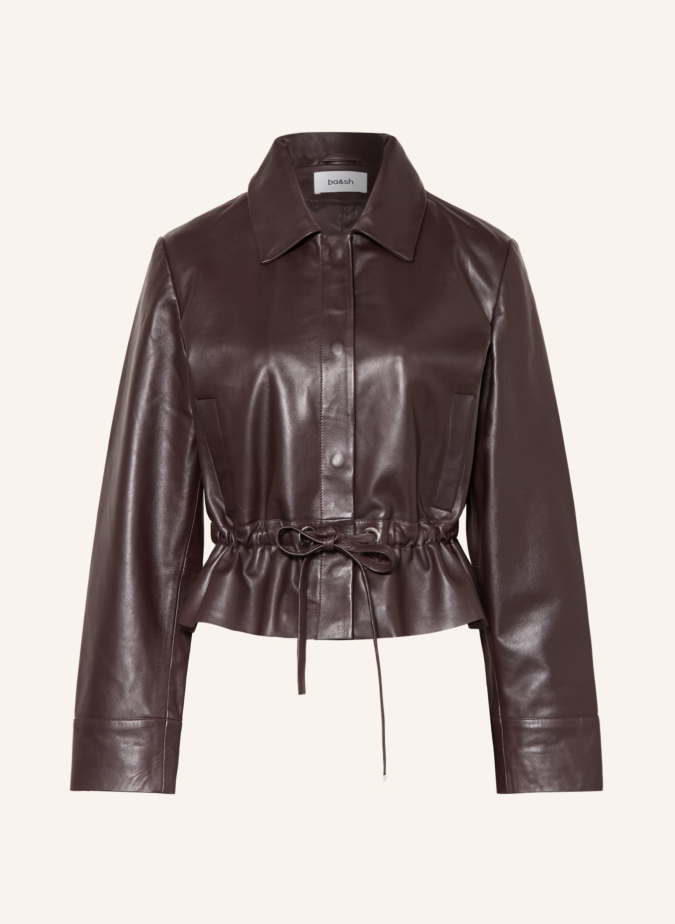 ba&sh Lederjacke MANITA: BRAUN