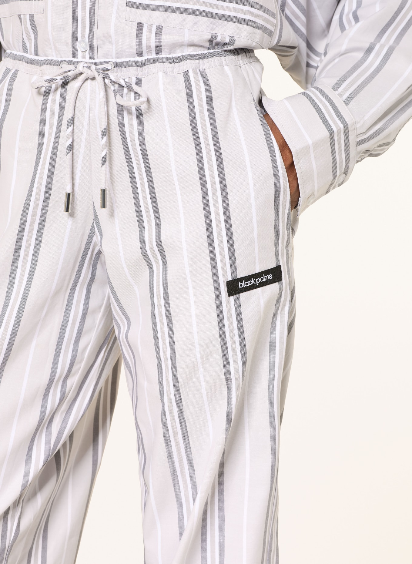 black palms Hose KIANY: HELLGRAU / GRAU / WEISS