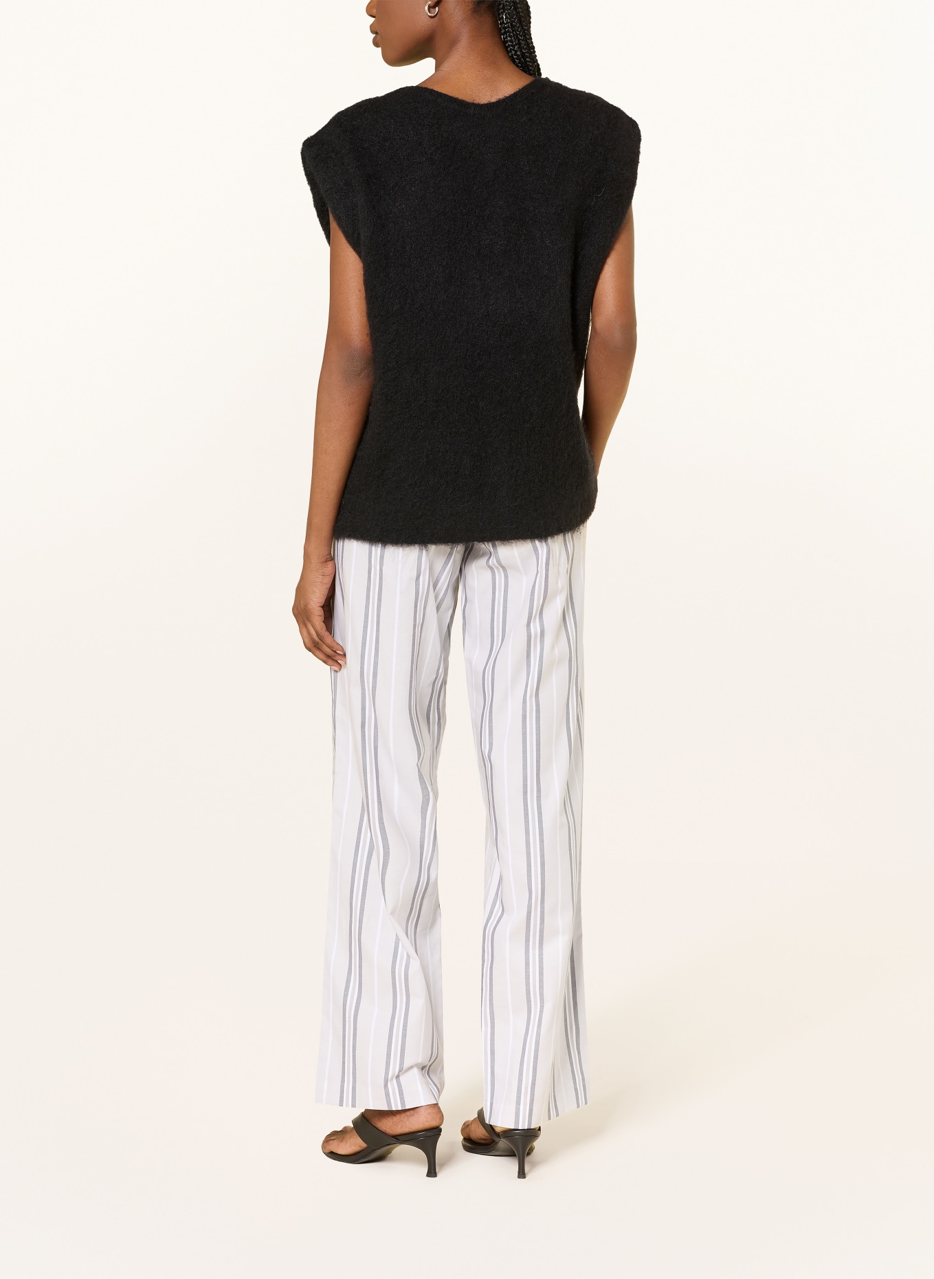 black palms Gebreid vest AYA: ZWART