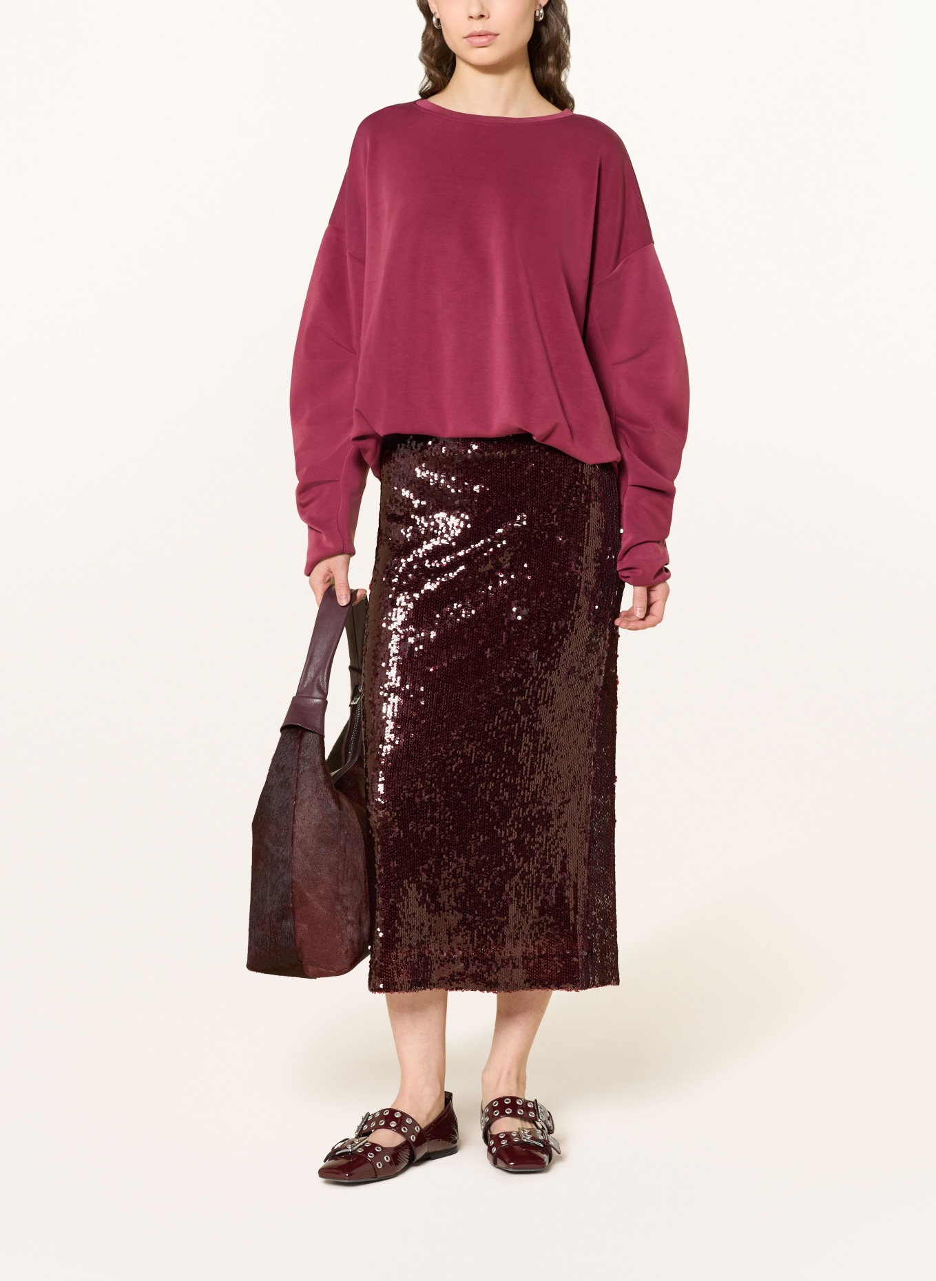 Y.A.S. Sweatshirt: DUNKELROT