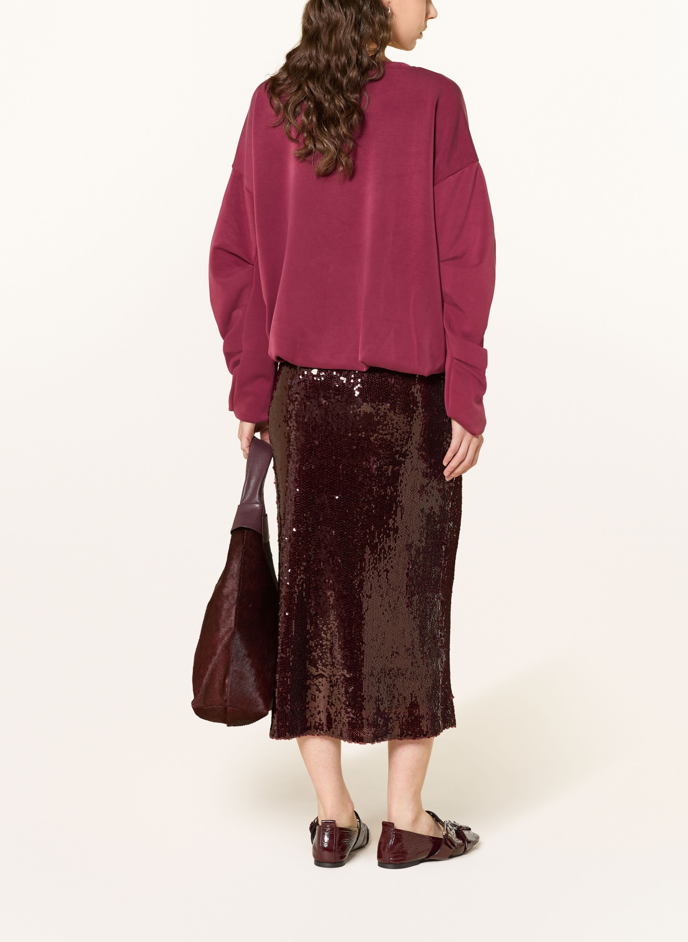 Y.A.S. Sweatshirt: DUNKELROT