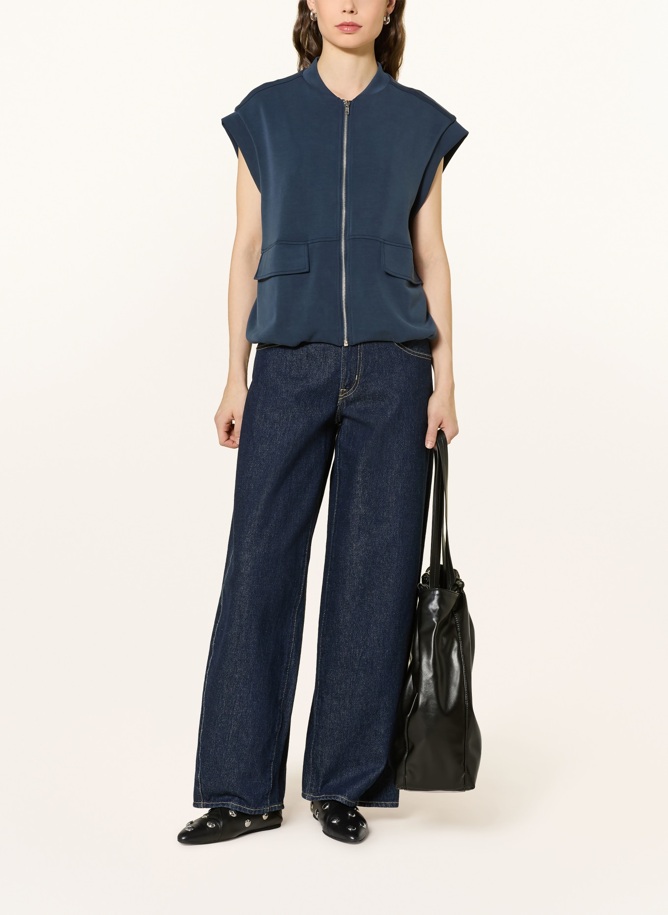 Y.A.S. sweat vest: DARK BLUE