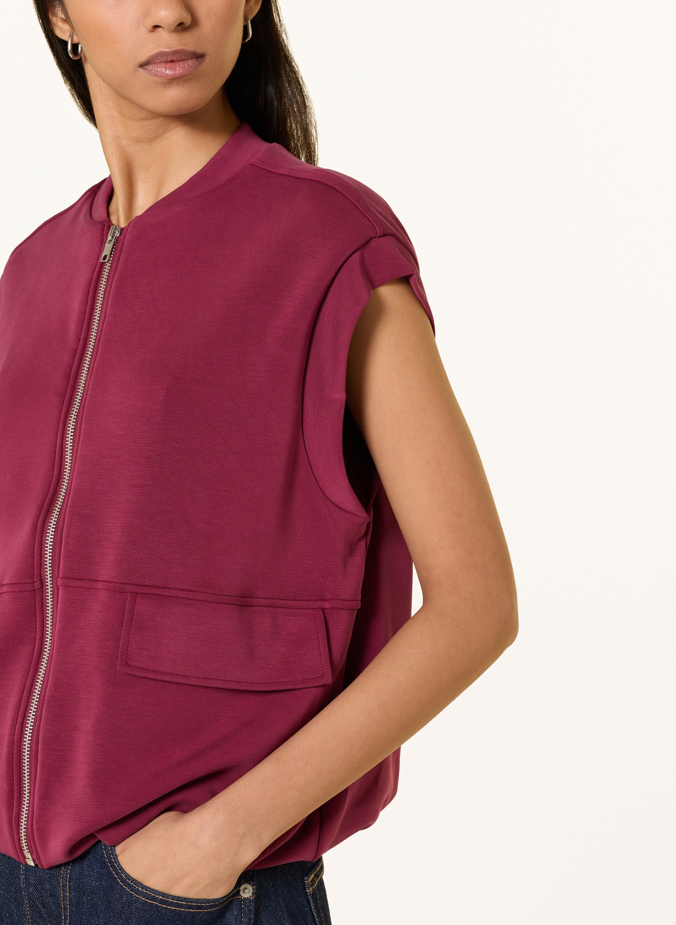 Y.A.S. Sweatweste: DUNKELROT