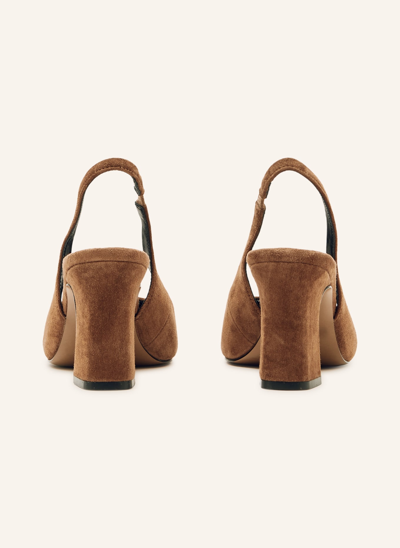 REISS LORENA slingback pumps: CAMEL