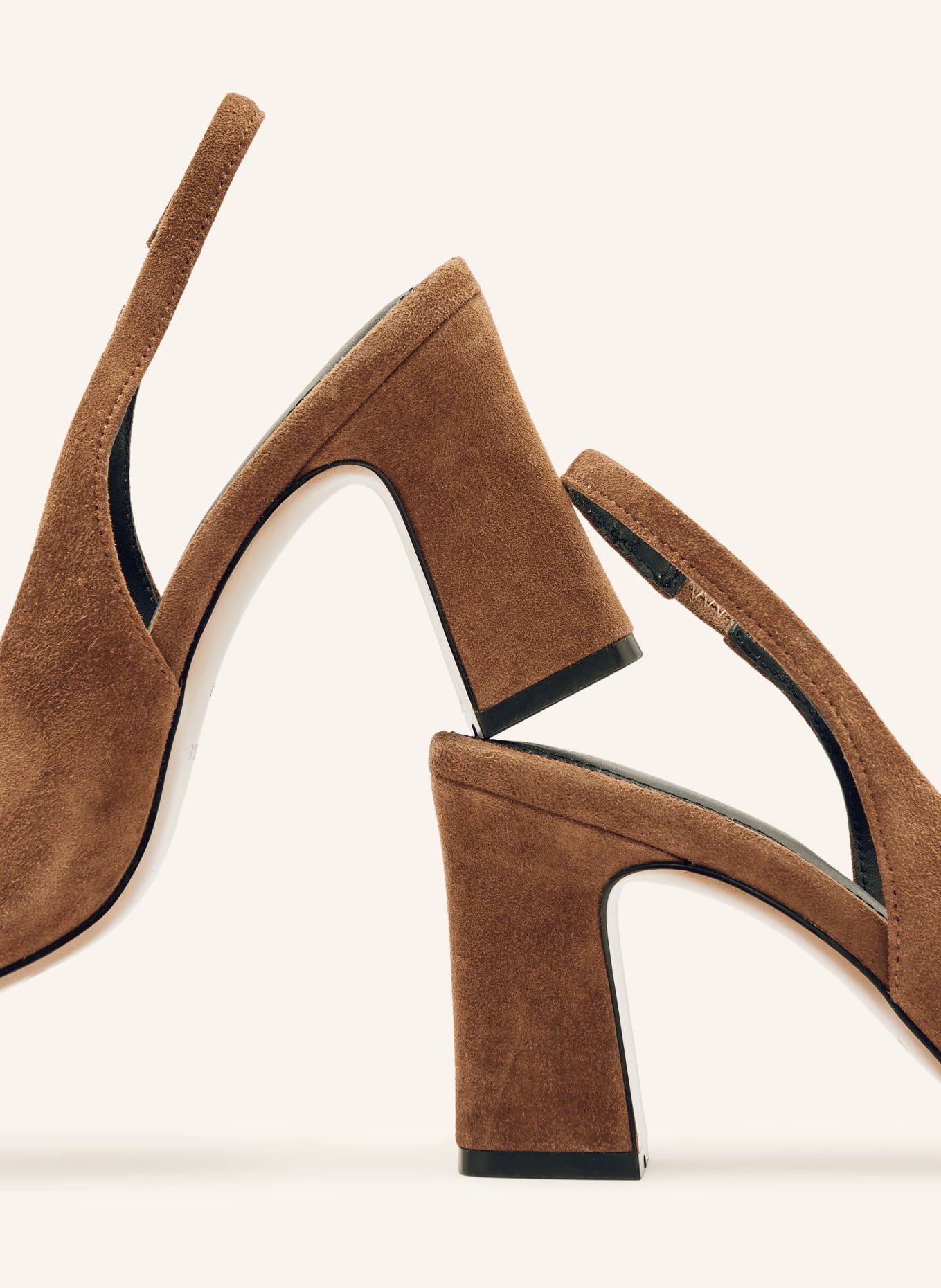 REISS LORENA slingback pumps: CAMEL