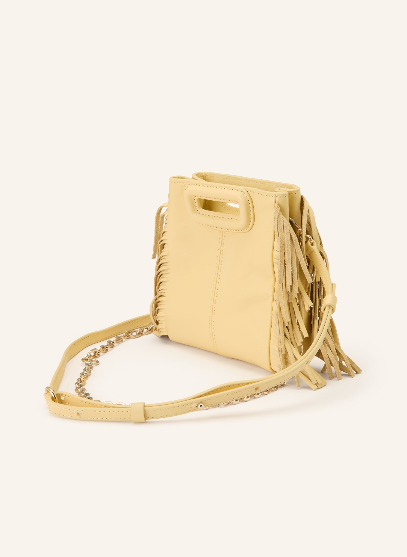 maje Umhängetasche: HELLGELB / GOLD