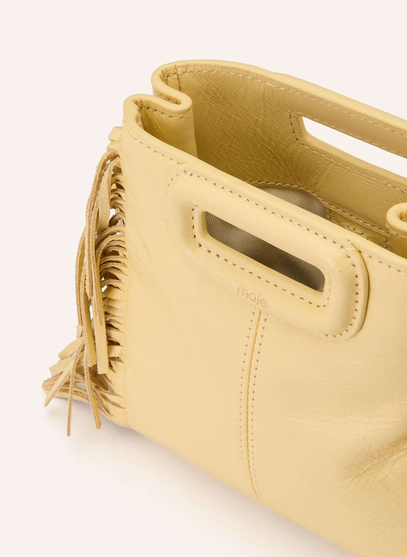 maje Umhängetasche: HELLGELB / GOLD