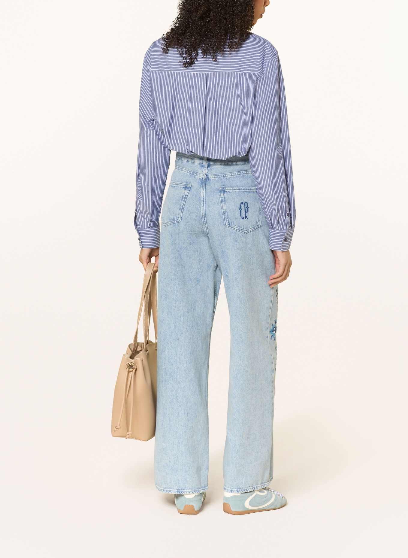 CLAUDIE PIERLOT Dżinsy z szerokimi nogawkami: K007 DUAL-COLOR