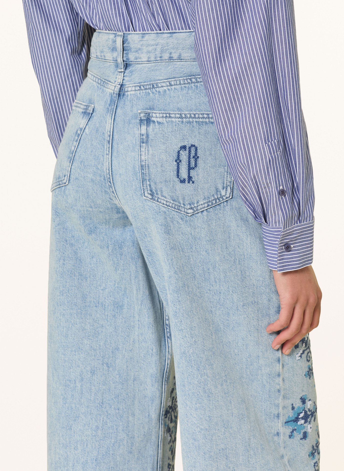 CLAUDIE PIERLOT Dżinsy z szerokimi nogawkami: K007 DUAL-COLOR