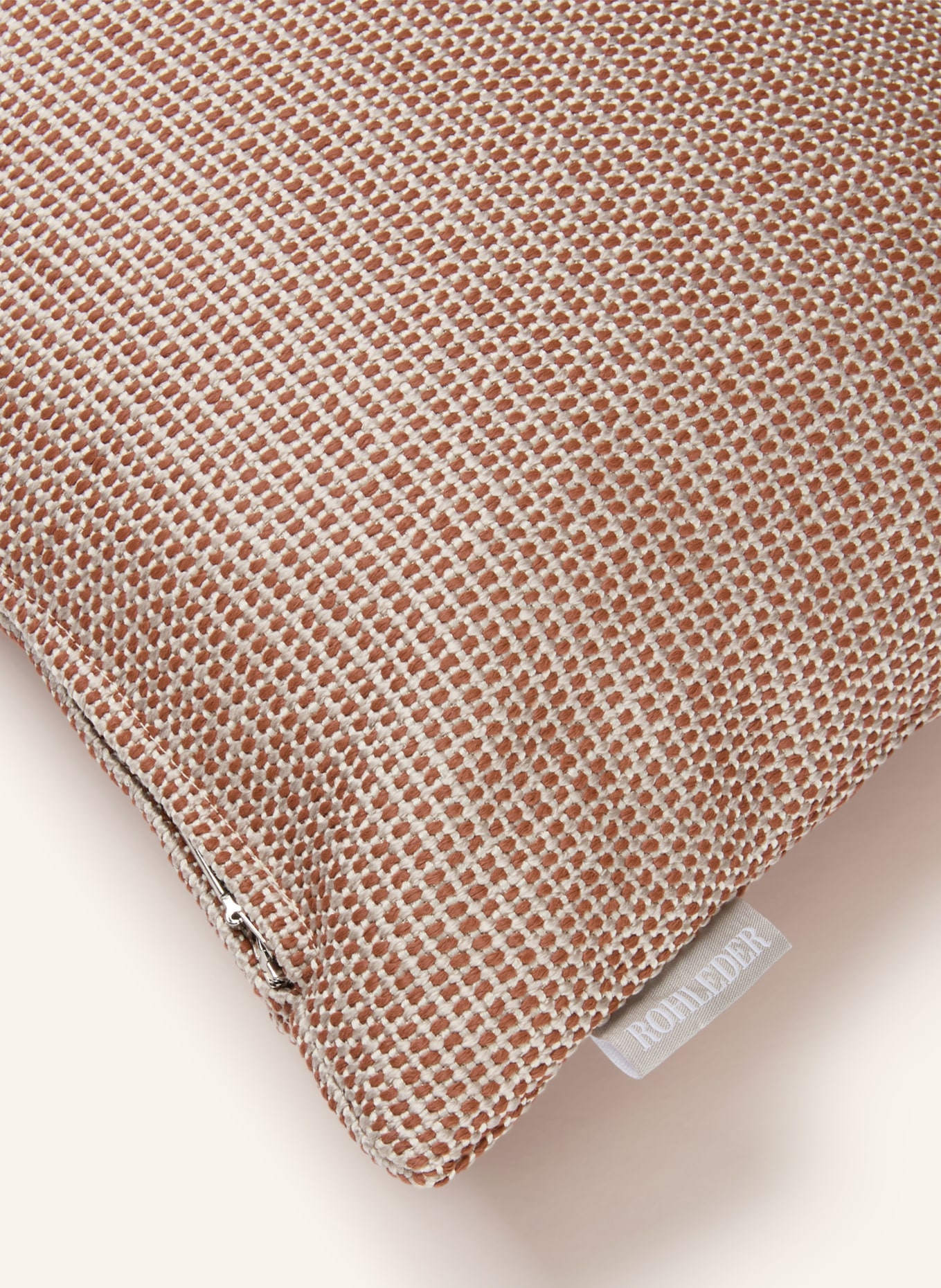 ROHLEDER Sierkussen STITCH: BRUIN / CRÈME