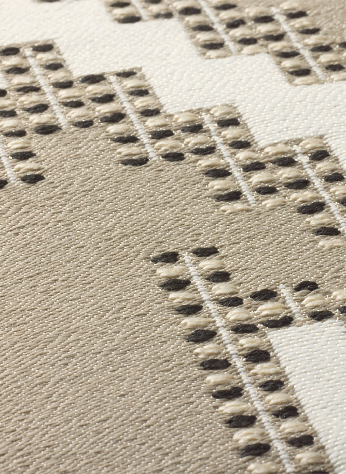 ROHLEDER Sierkussen MÄANDER met verenvulling: TAUPE / CRÈME / ZWART