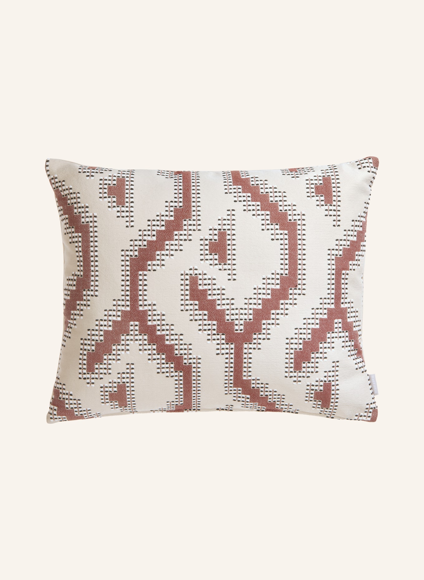 ROHLEDER Sierkussen MÄANDER met verenvulling: BEIGE / BRUIN / ZWART