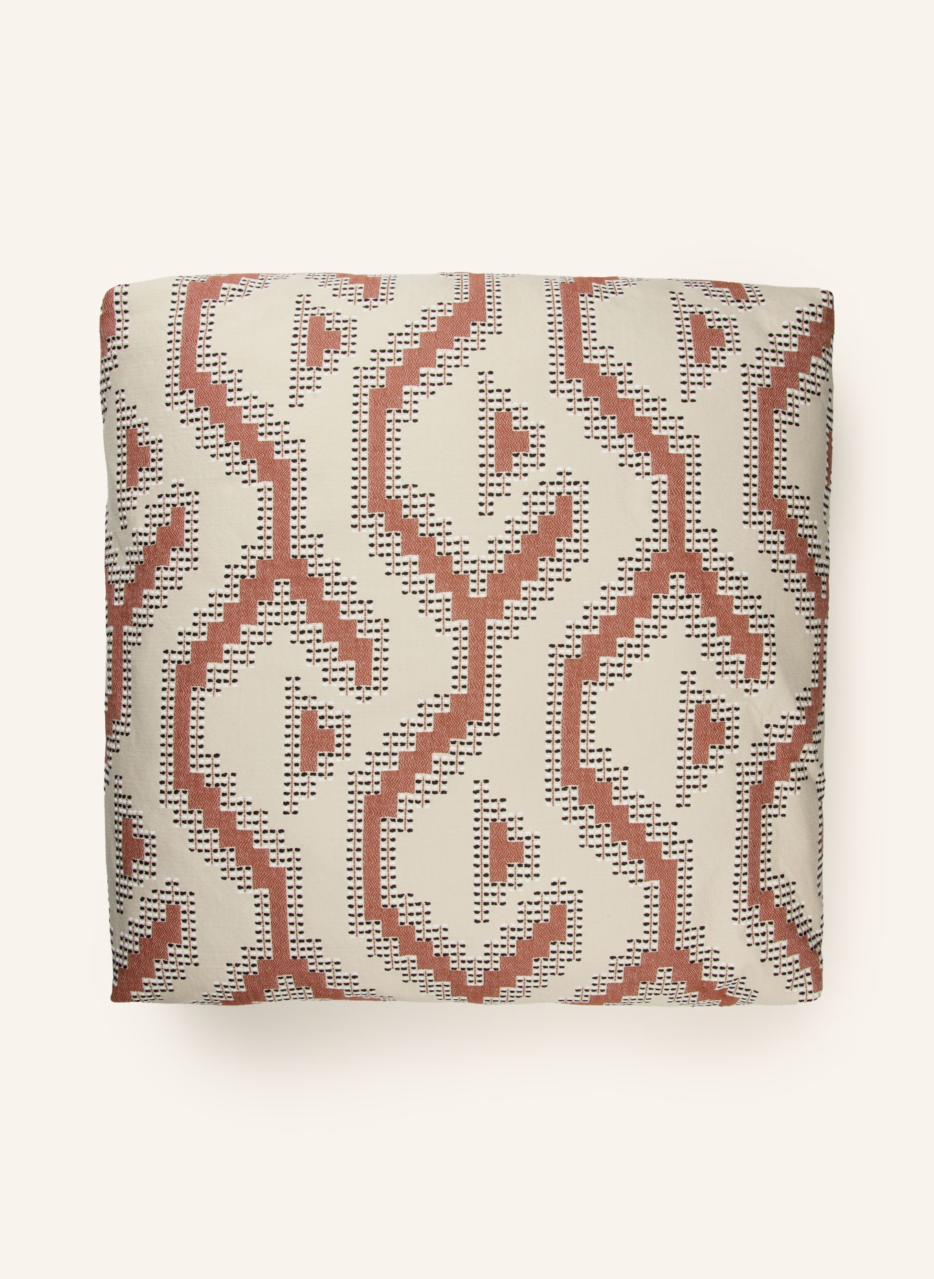 ROHLEDER Sierkussen MÄANDER: CRÈME / BRUIN / ZWART