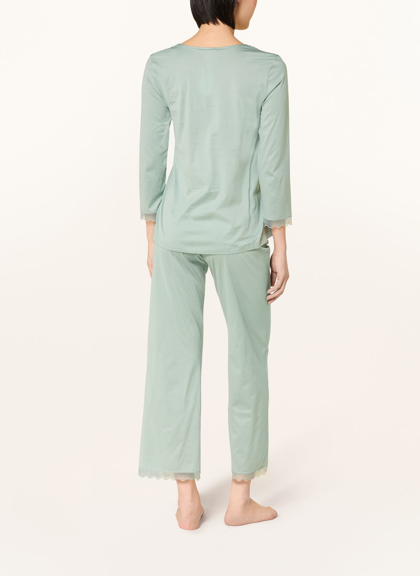 HANRO 7/8-Schlafanzug INAYA mit 3/4-Arm: MINT