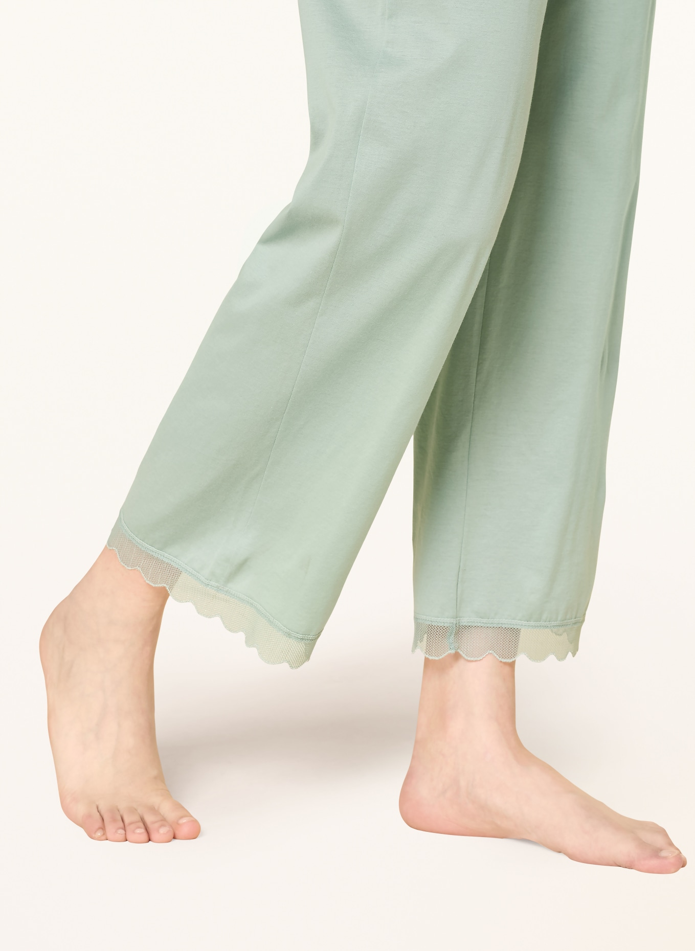 HANRO 7/8-Schlafanzug INAYA mit 3/4-Arm: MINT