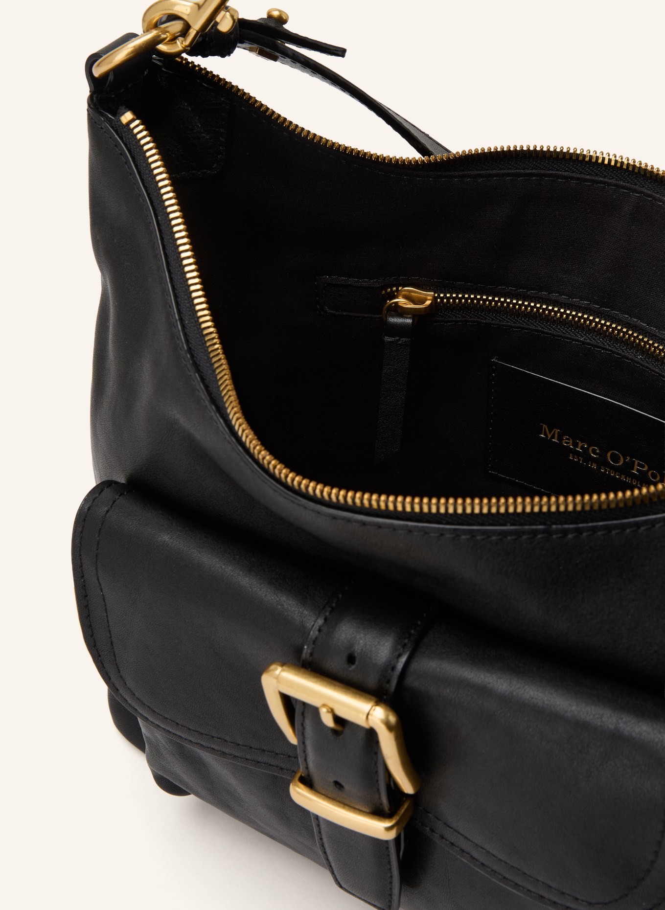 Marc O'Polo Shoulder bag: BLACK / GOLD