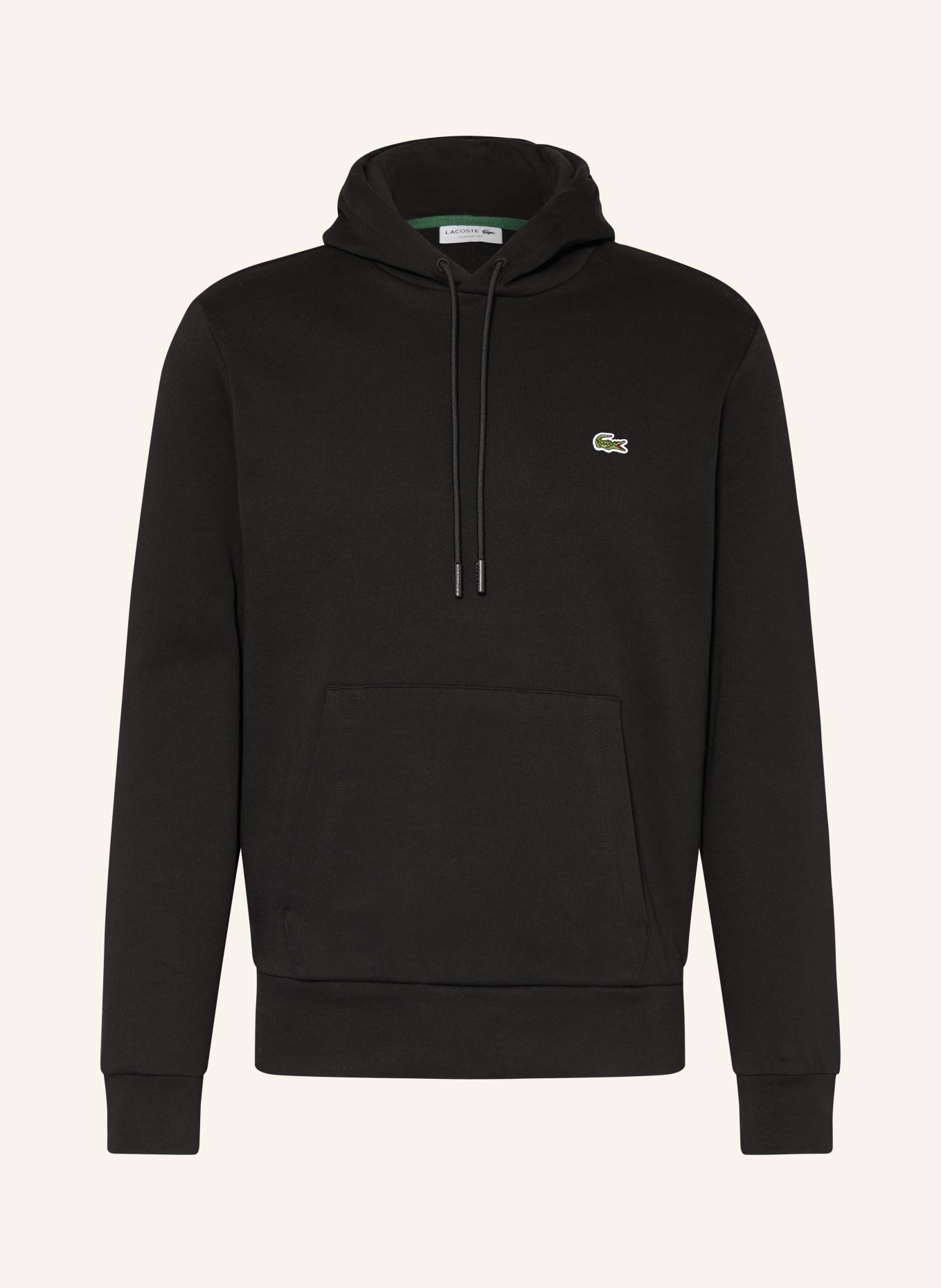 LACOSTE Hoodie: BLACK