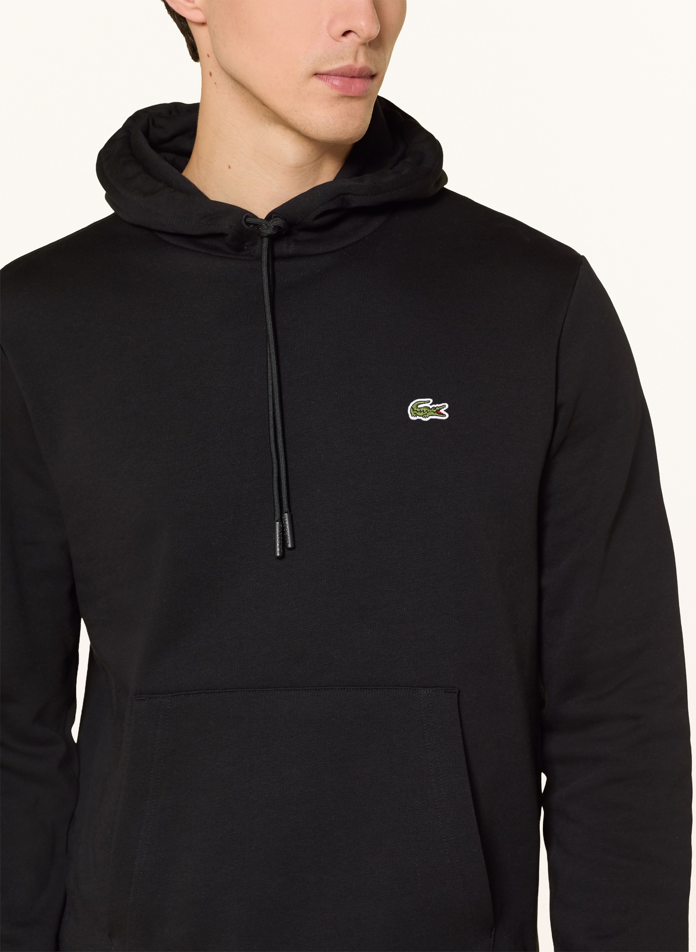 LACOSTE hoodie: ZWART
