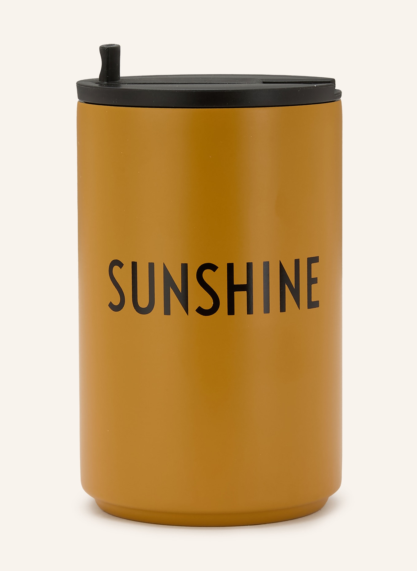 DESIGN LETTERS thermos mug: COGNAC / BLACK