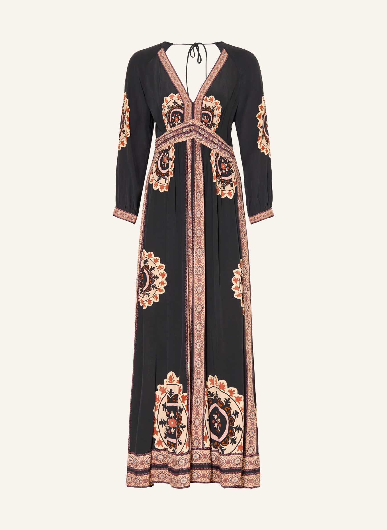 ba&sh Kleid VERA: SCHWARZ / BEIGE / HELLROT