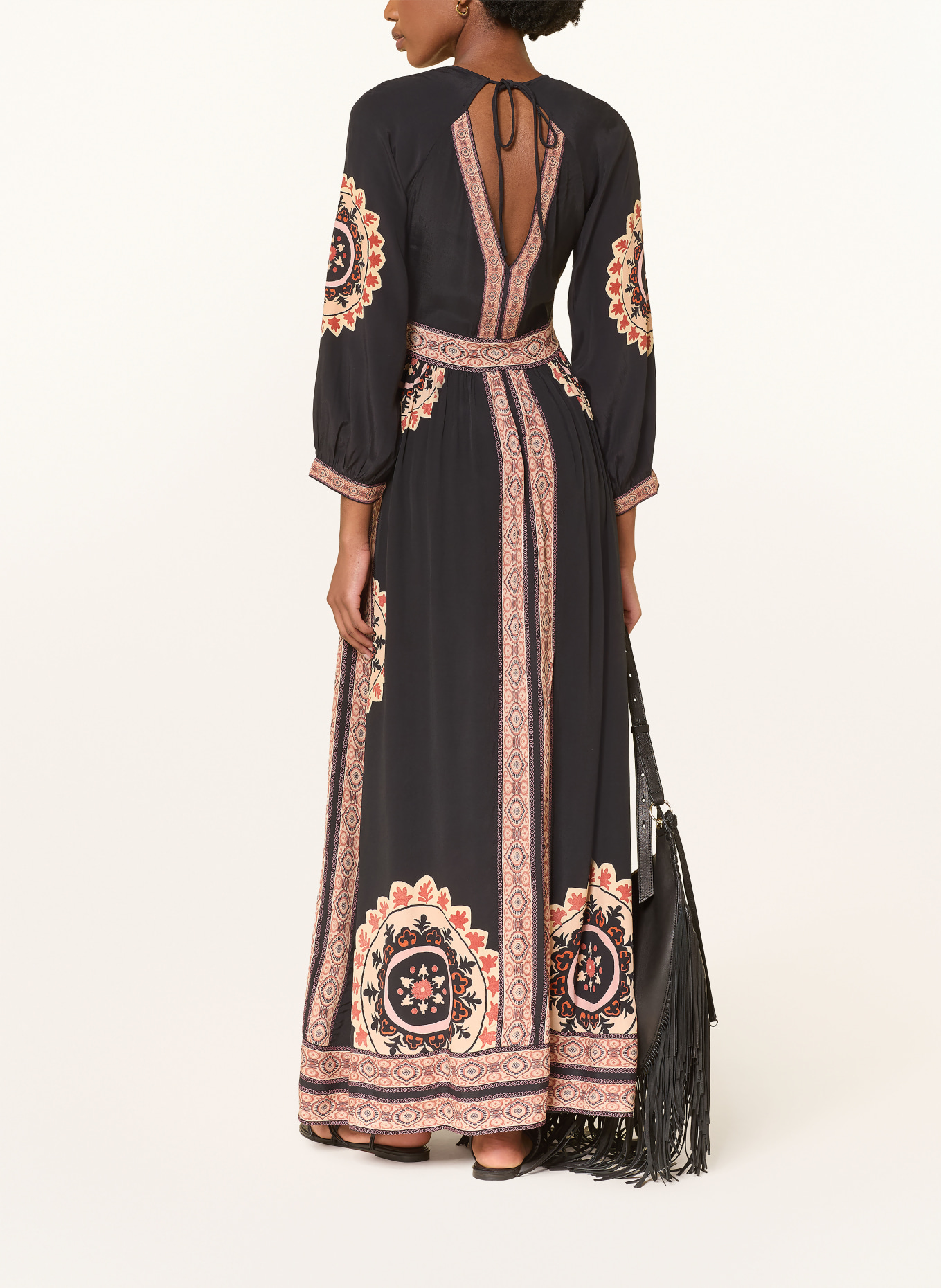 ba&sh Kleid VERA: SCHWARZ / BEIGE / HELLROT