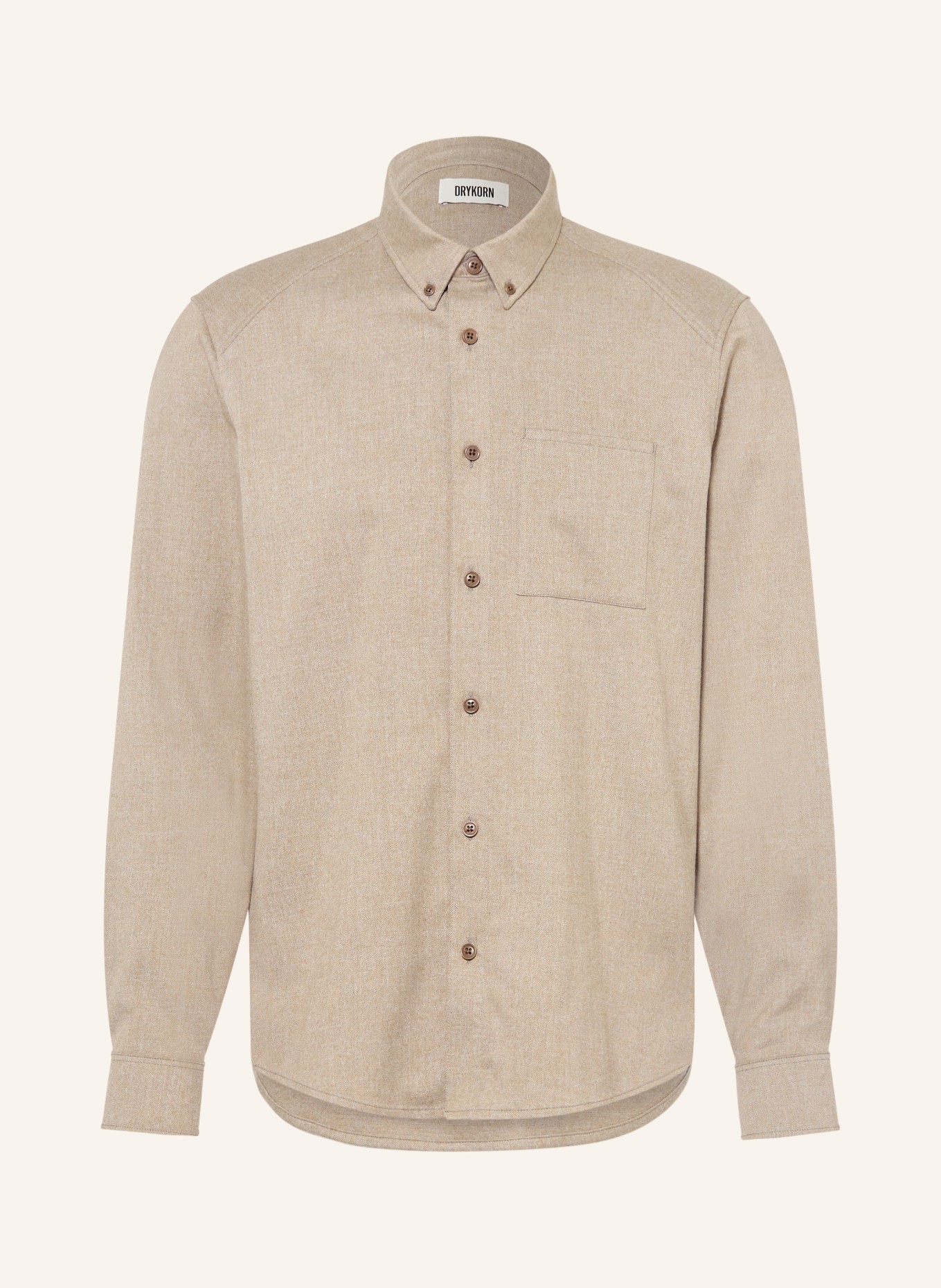 DRYKORN Hemd LIET Comfort Fit: HELLBRAUN