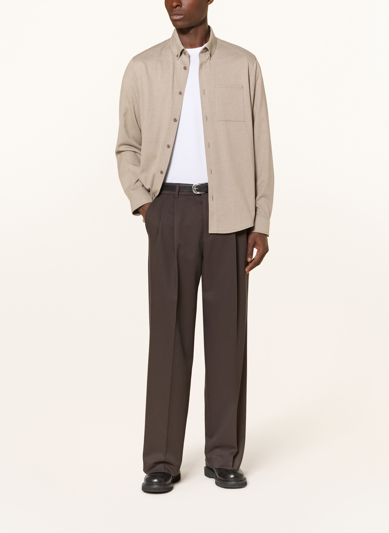 DRYKORN Hemd LIET Comfort Fit: HELLBRAUN