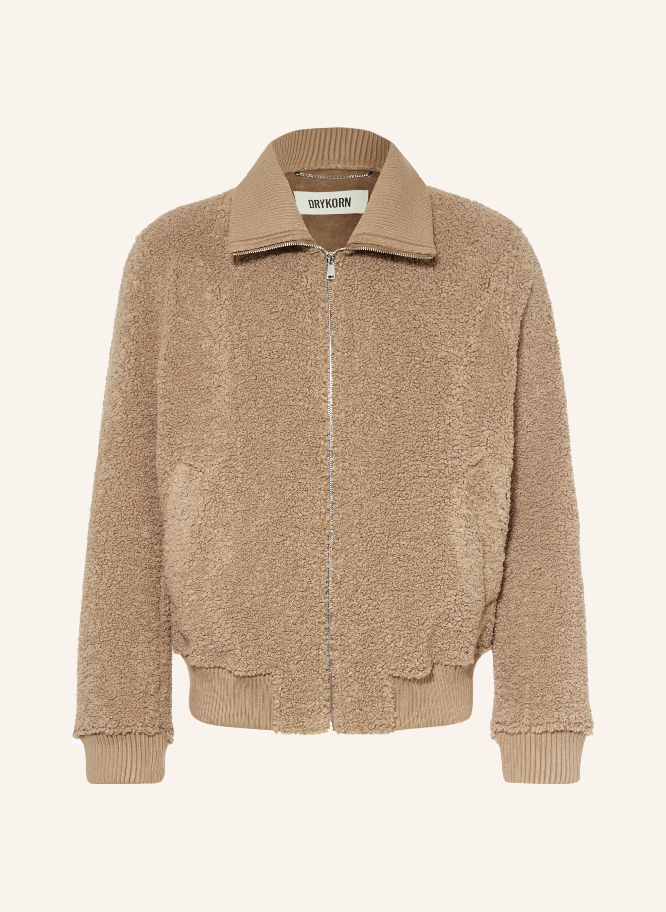 DRYKORN Teddyfell-Jacke GRALON: HELLBRAUN