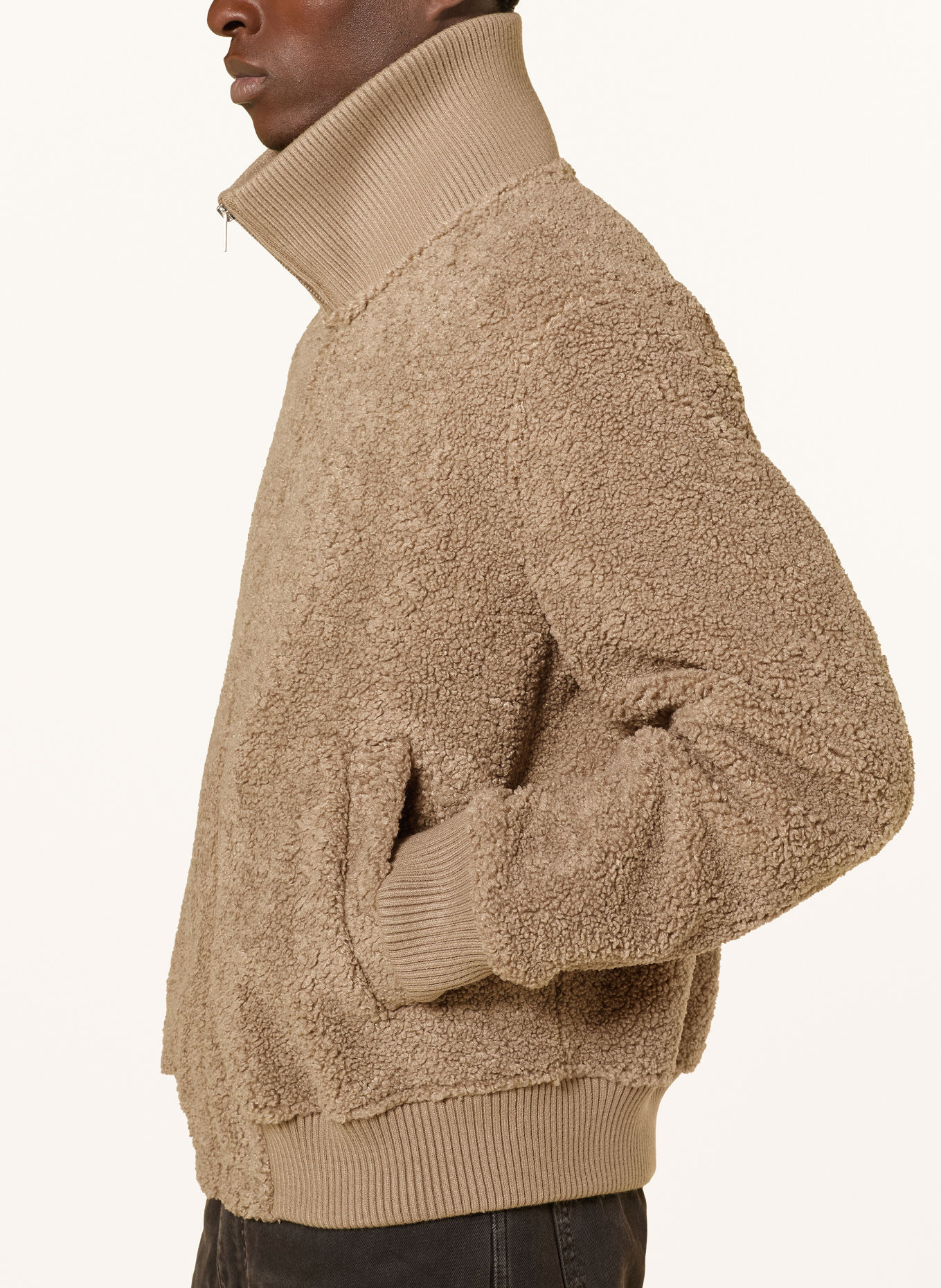 DRYKORN Teddyfell-Jacke GRALON: HELLBRAUN