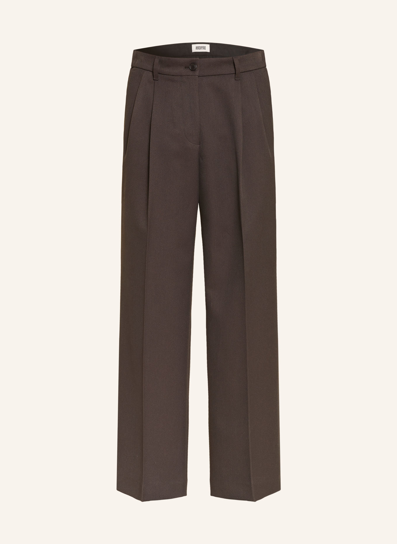 DRYKORN LEEK WIDE Regular Fit Pants: DARK BROWN