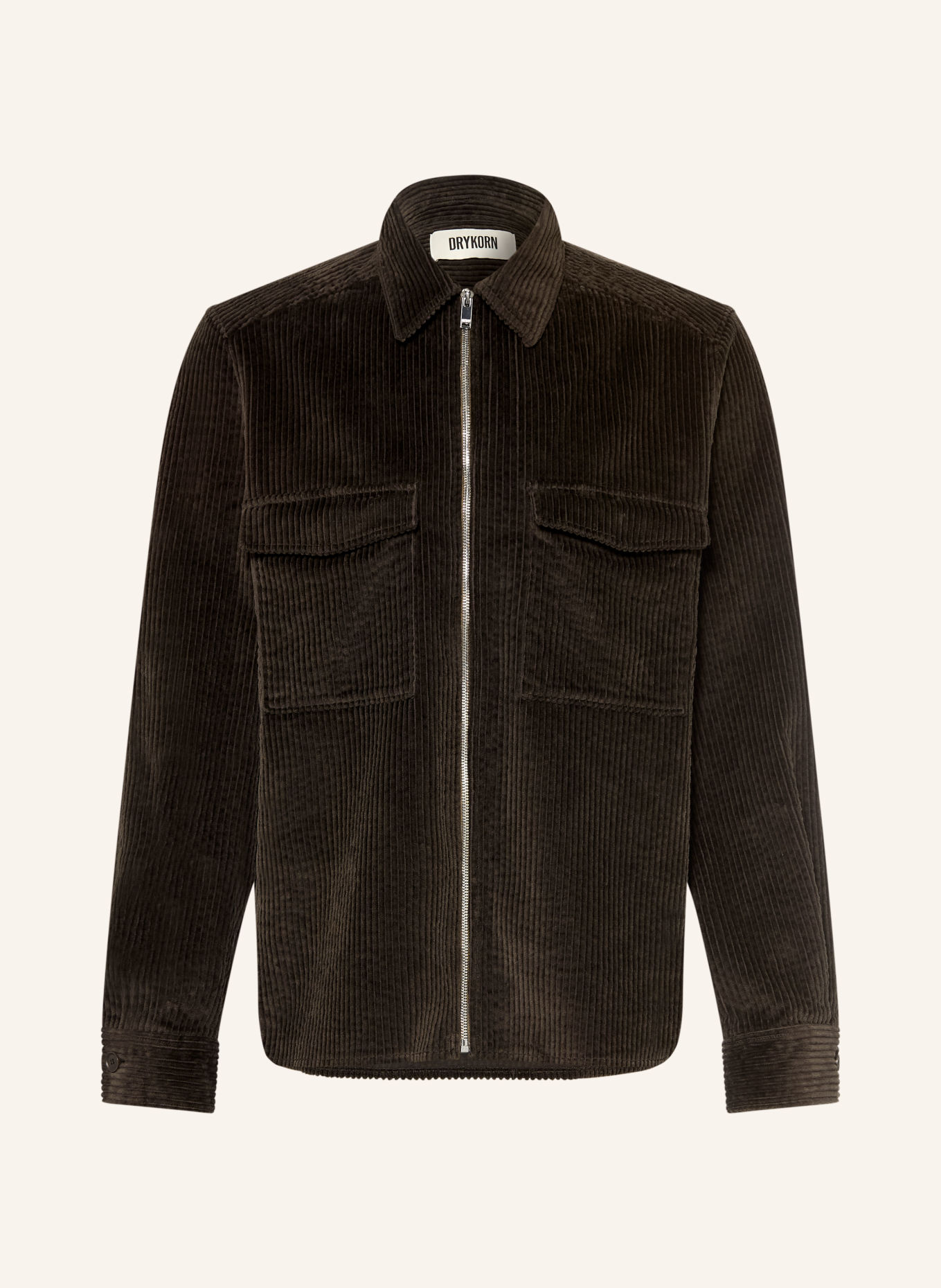 DRYKORN Corduroyhemd GUNRAY Comfort Fit: MARRON FONCÉ