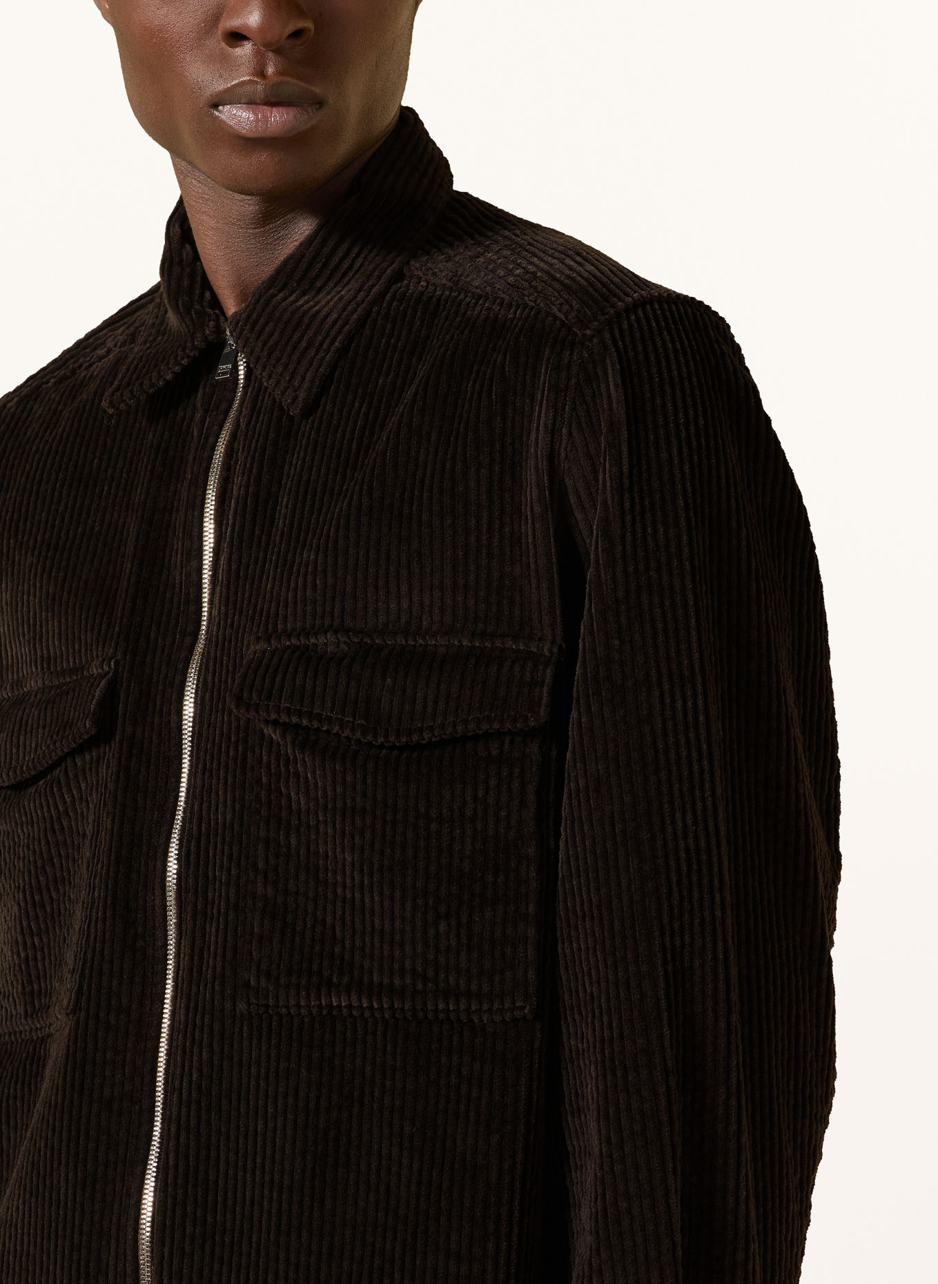 DRYKORN Corduroyhemd GUNRAY Comfort Fit: MARRON FONCÉ