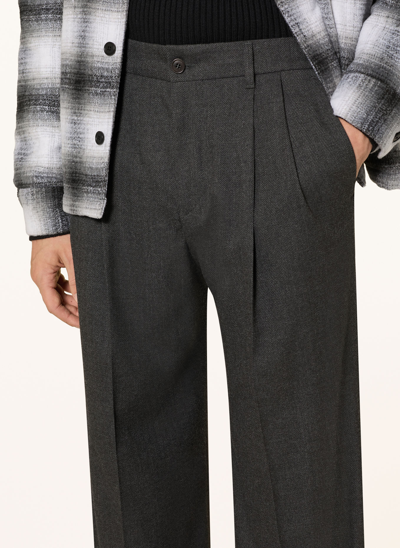 DRYKORN Hose LEEK Regular Fit: DUNKELGRAU