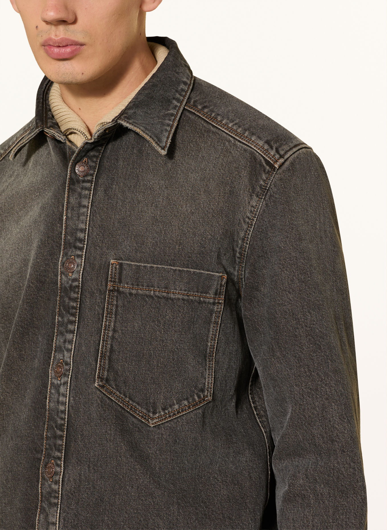 DRYKORN Veste en jean DIEGGO: GRIS FONCÉ