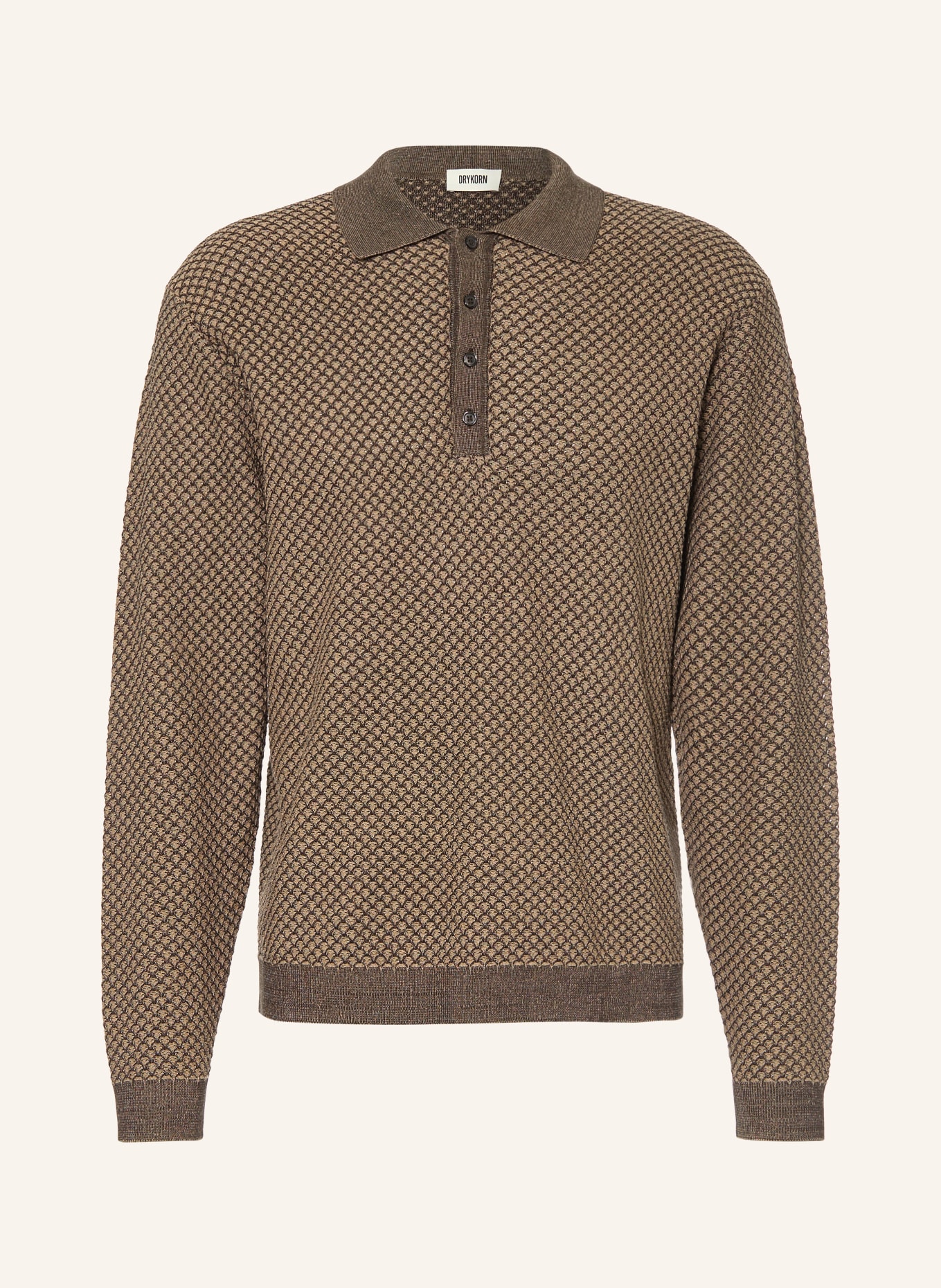 DRYKORN Tricou polo din tricot JONNTE: MARO